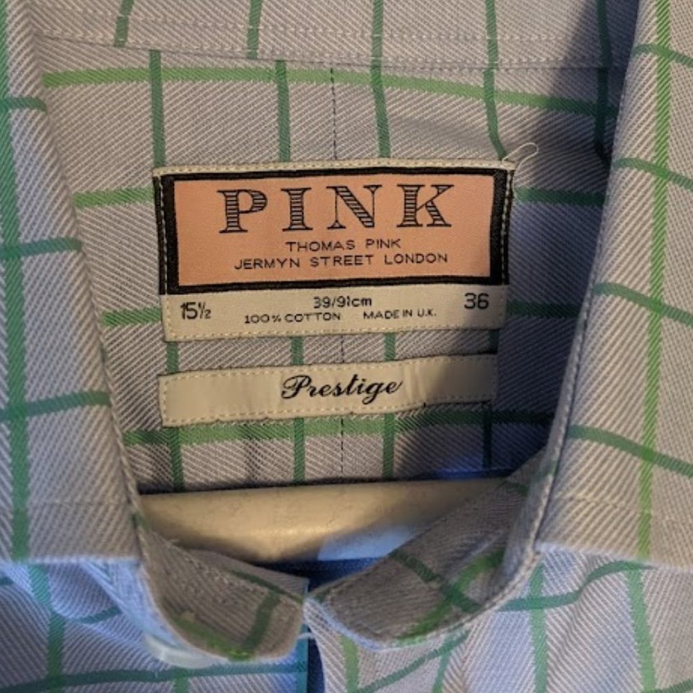 Immaculate Thomas Pink dress shirt, made in the UK 15.5" all cotton